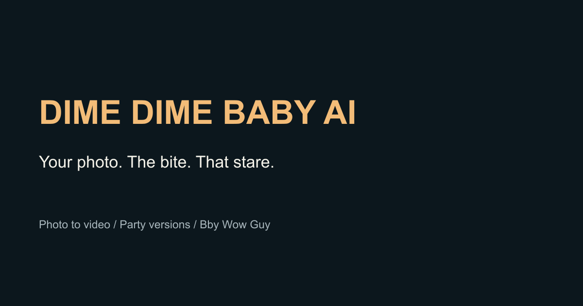 Dime Dime Baby AI Generator website preview